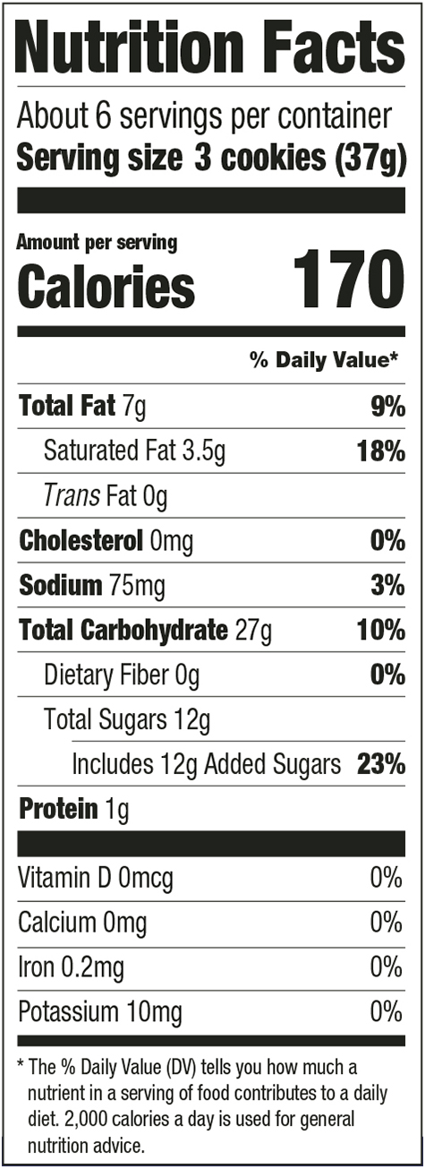 Vanilla Sandwich (USA) Nutritional Facts