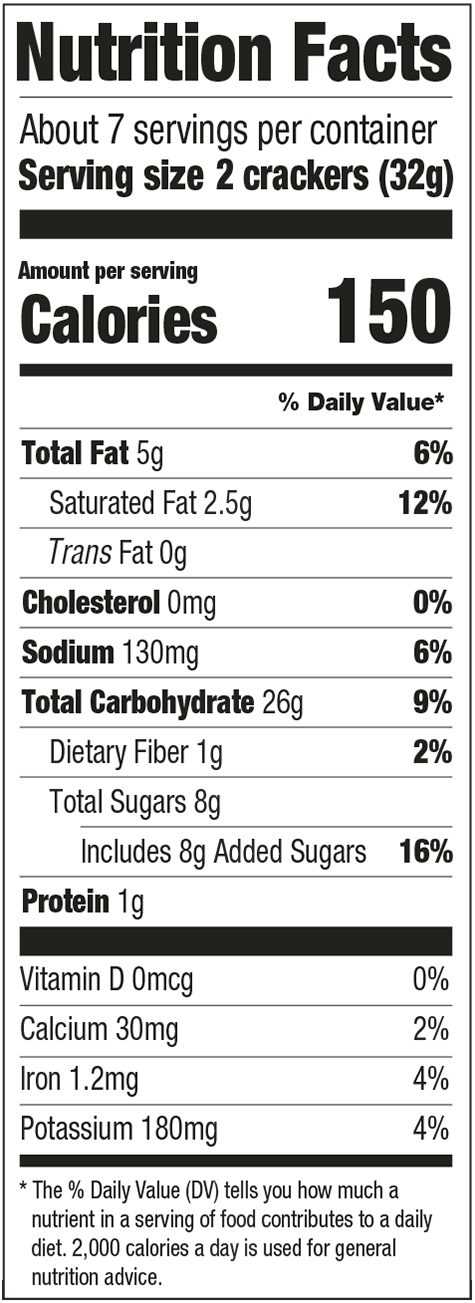 Smoreables Graham Style Crackers - (USA) Nutritional Facts