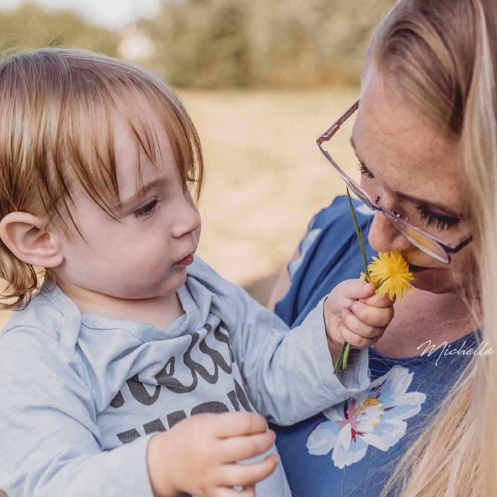 with mum and dandelion