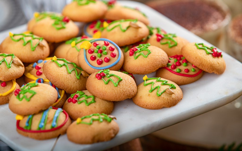 Decorated cookies on a plate