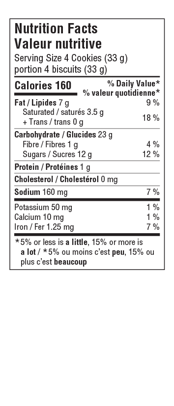 Montanas Chocolate Chip gluten free cookie free from egg