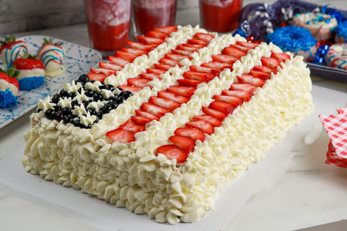 gluten-free 4thJuly Celebration Cake