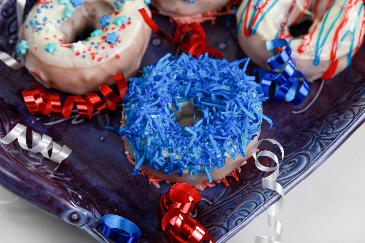 4th July Independence Day gluten-free donuts