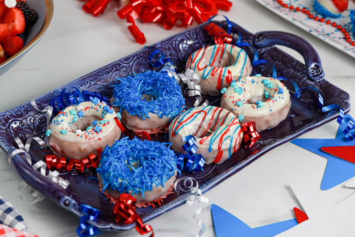 4th July Independence Day gluten-free donuts