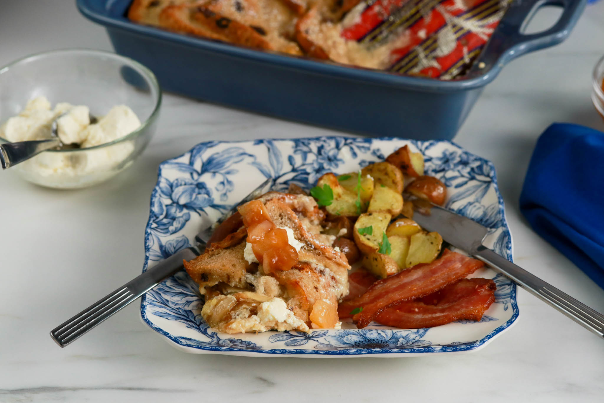 Gluten-free Cinnamon Raisin Baked Apple French Toast