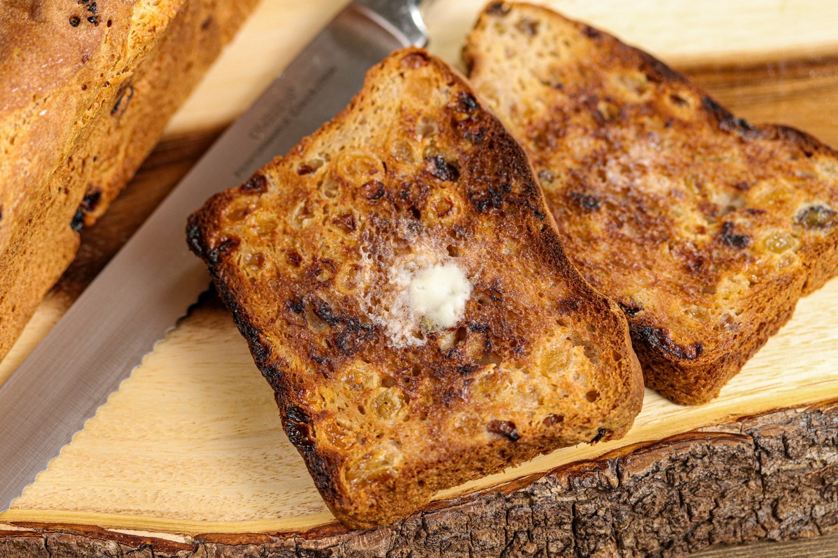 Cinnamon Raisin Bread gluten-free toasted