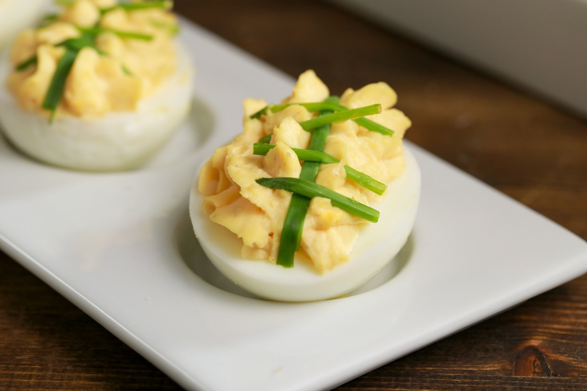 Gluten-free Devilled Eggs Game Day