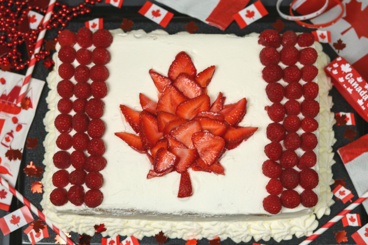 Canada Day Flag Cake