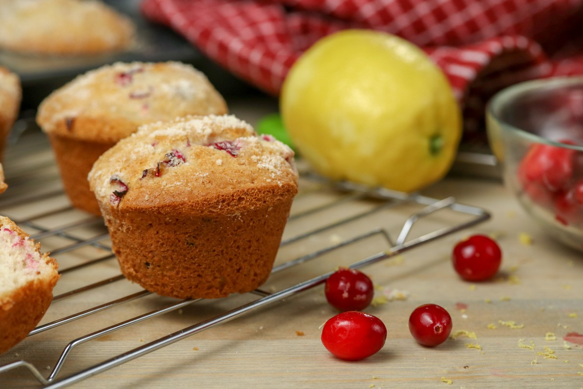 Lemon Cranberry Streusel Muffins