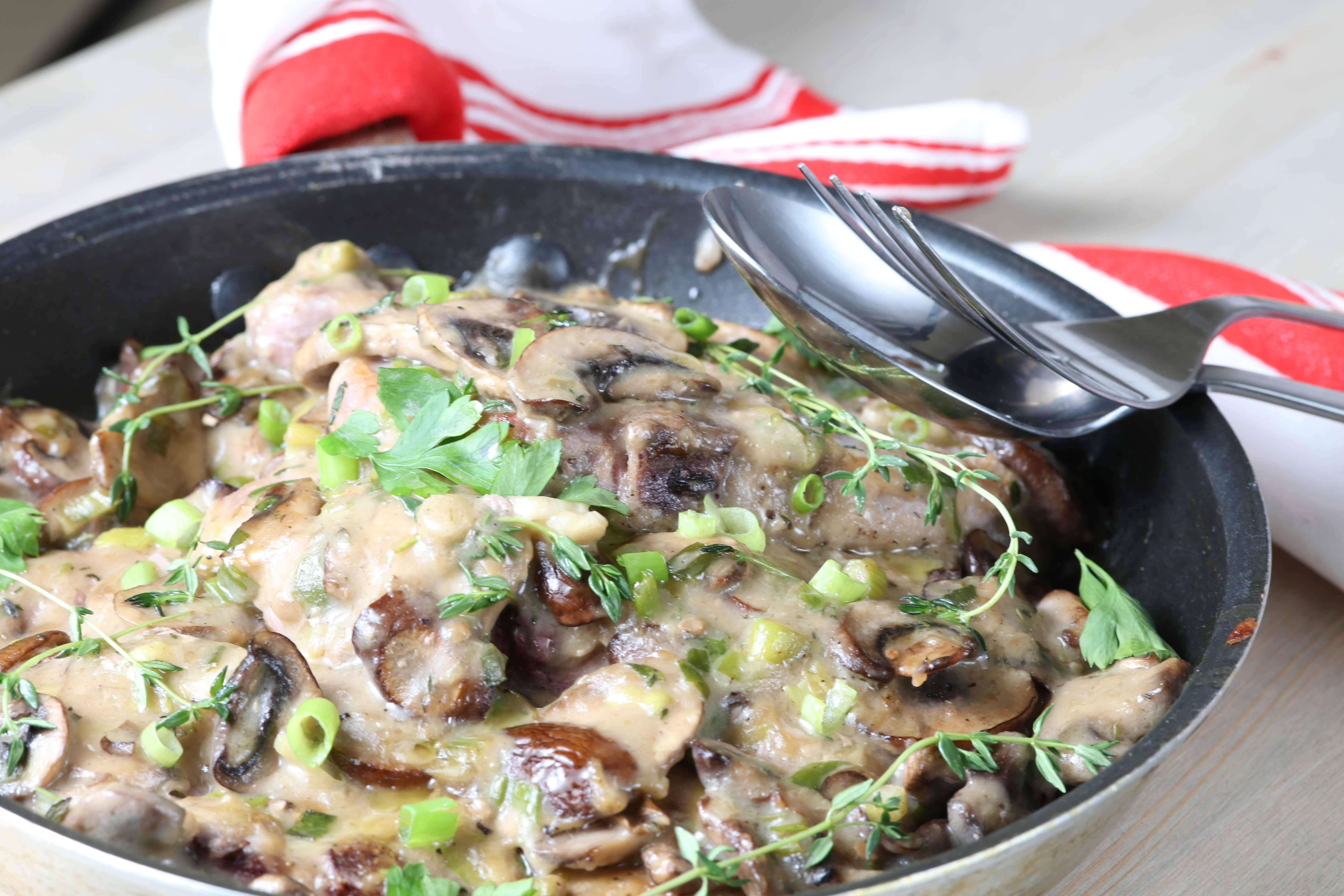 Gluten-free Pork in Mushroom Gravy