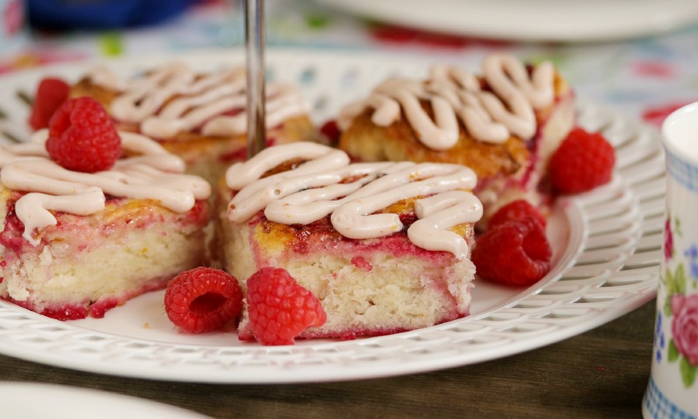 Raspberry Blood Orange Swirl Buns