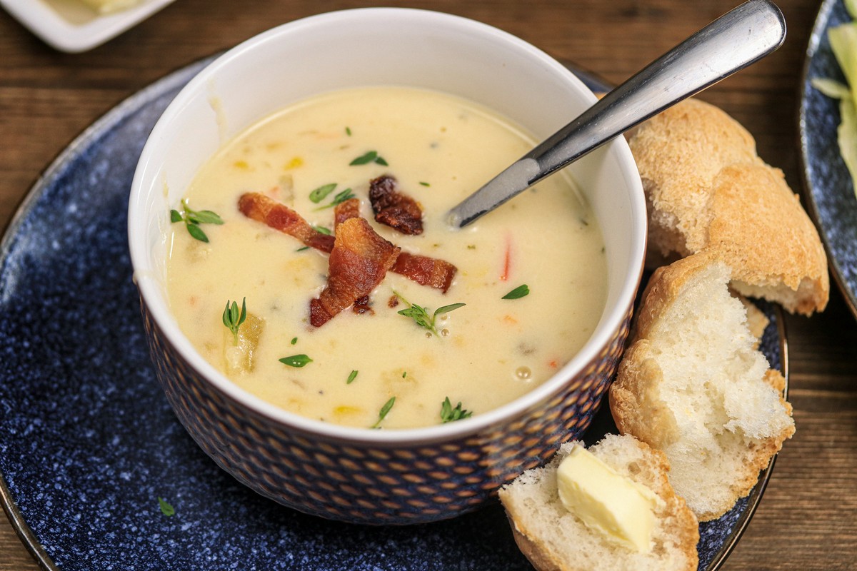 Gluten-free dinner rolls Corn Chowder Soup