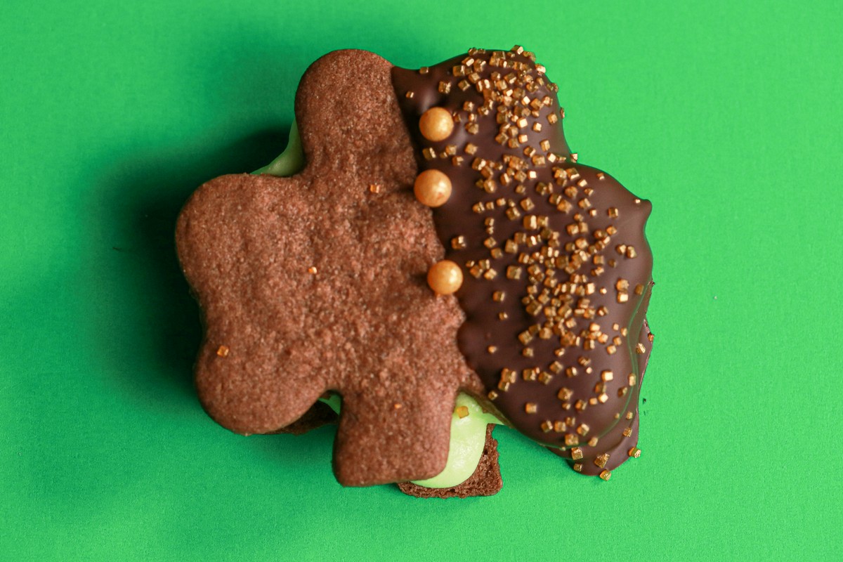 St Patrick's Peppermint Shamrock Cookies gluten-free