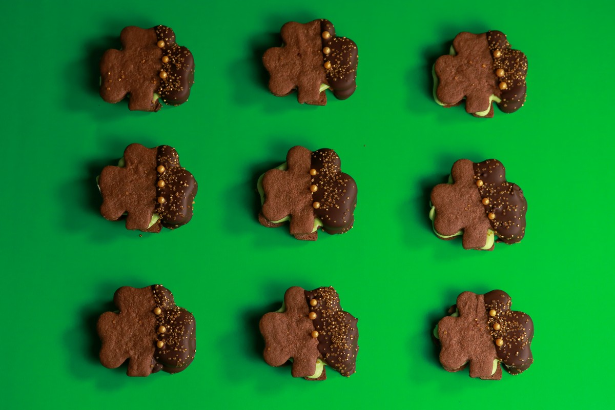 St Patrick's Day Peppermint Shamrock Cookies