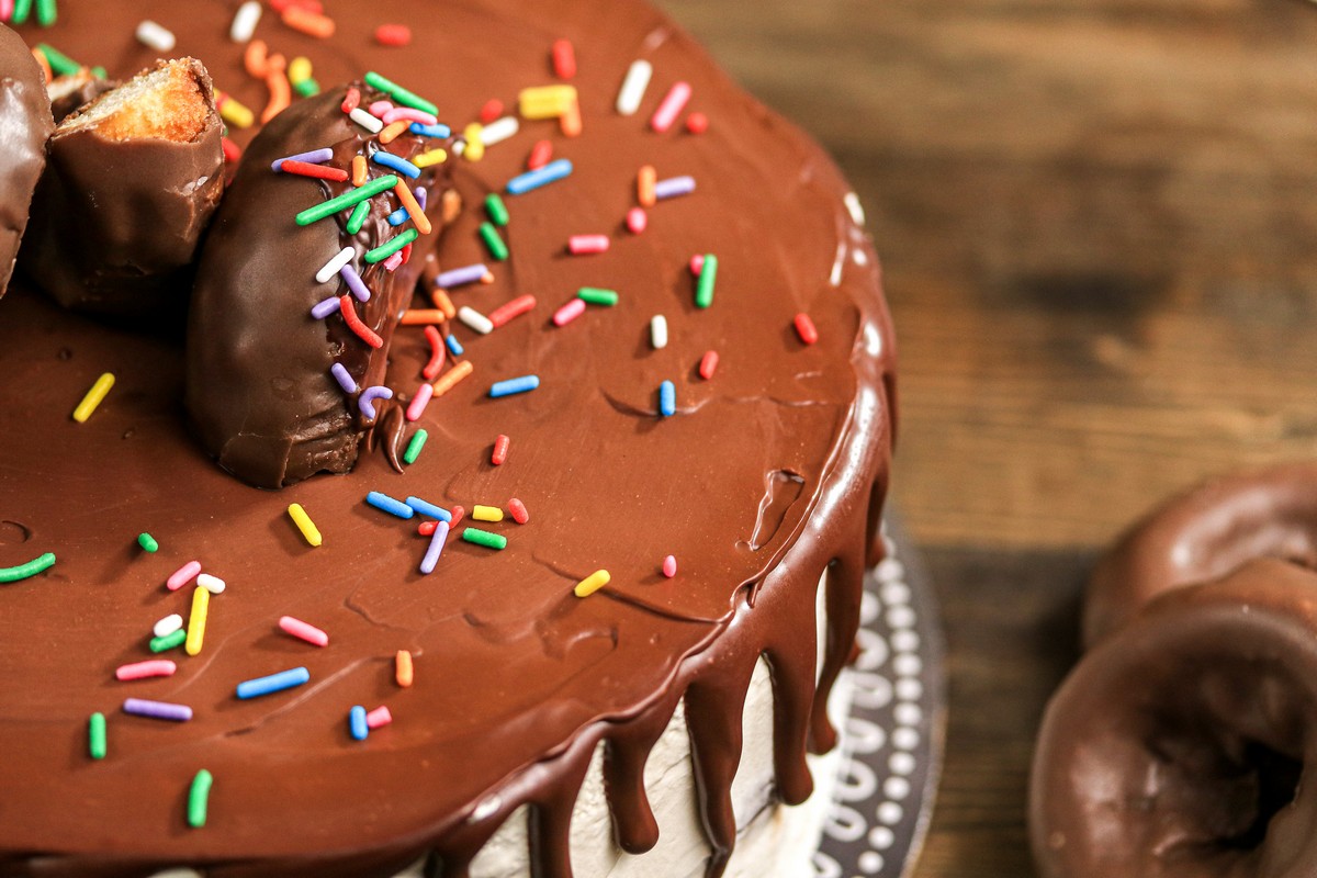 gluten-free stacked chocolate cake