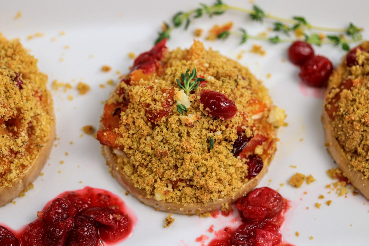 Gluten-free stuffing Butternut Squash Medallions
