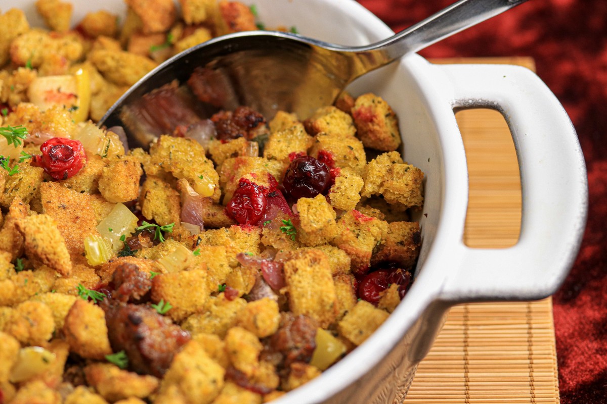 Stuffing in Casserole Dish