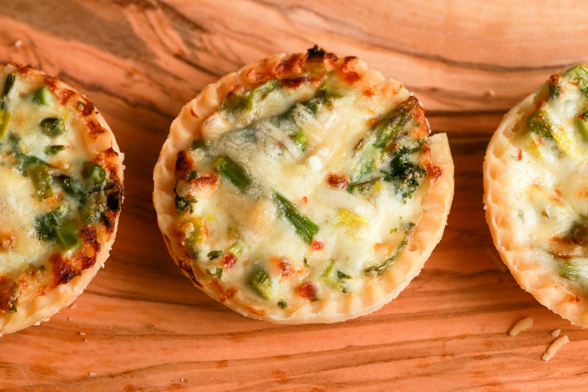 gluten-free diary free cheesy asparagus tarts