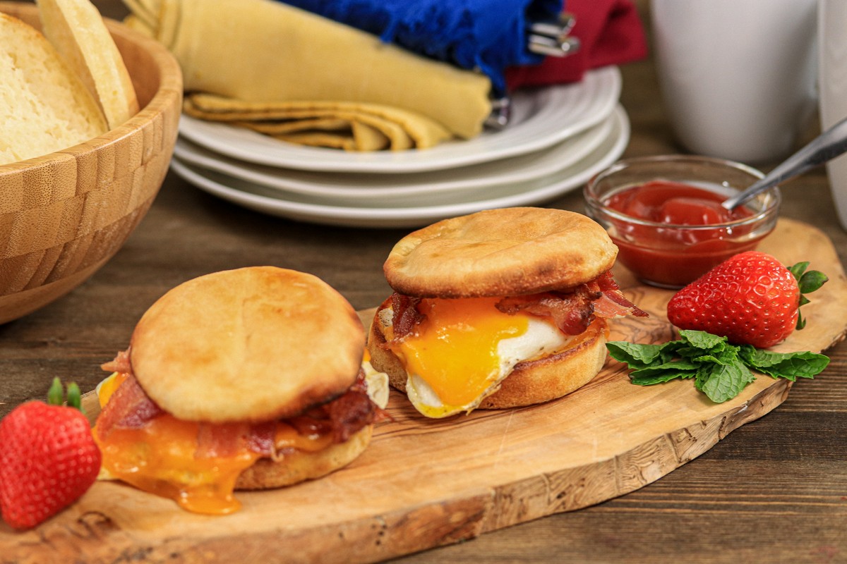 Traditonal English Muffins Campfire Breakfast gluten-free