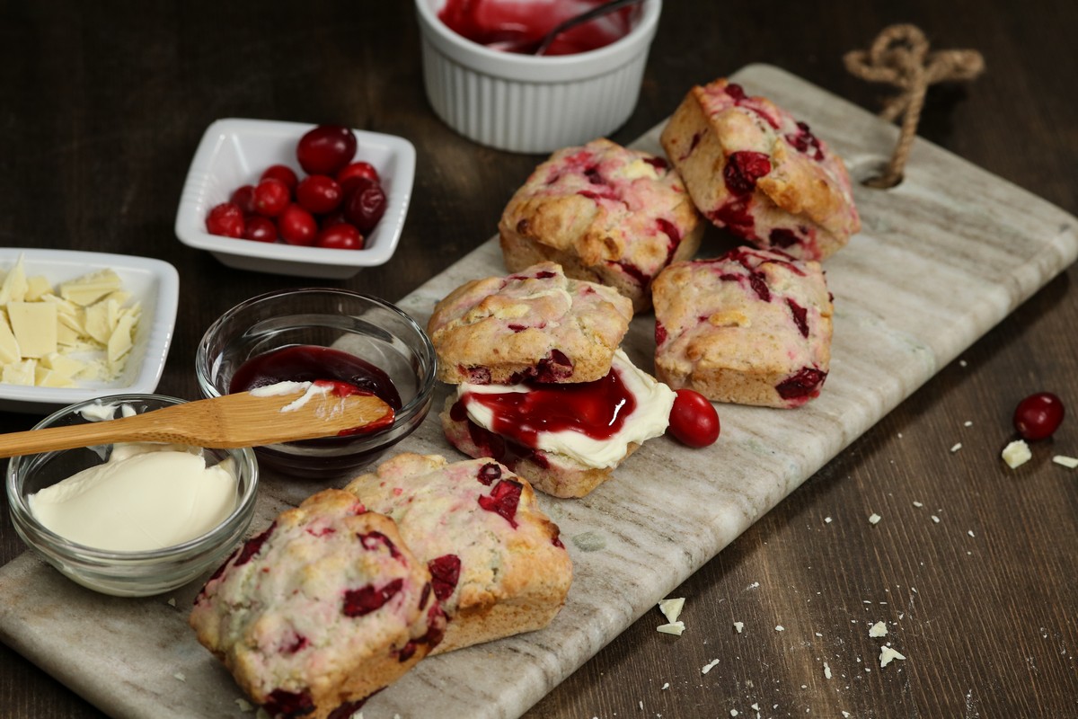 White Chocolate Cranberry Biscuits