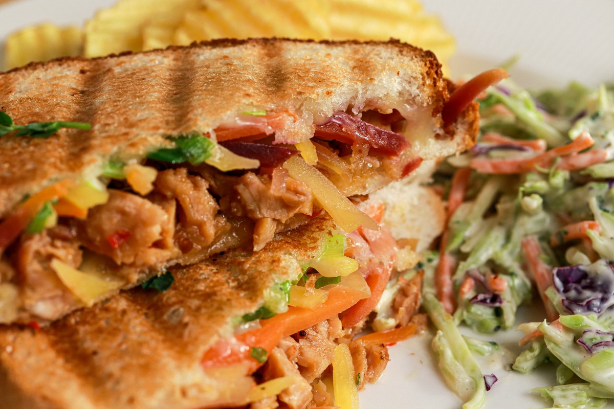 Gluten-free Wide Loaf Seeded Chili Chicken Panino