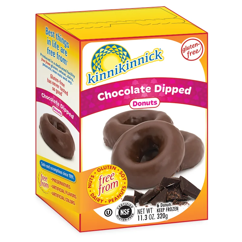 Kinnikinnick chocolate dipped donuts