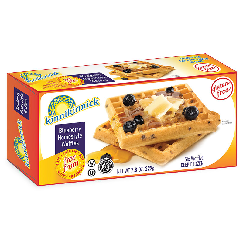 Blueberry Homestyle Waffles Kinnikinnick Foods