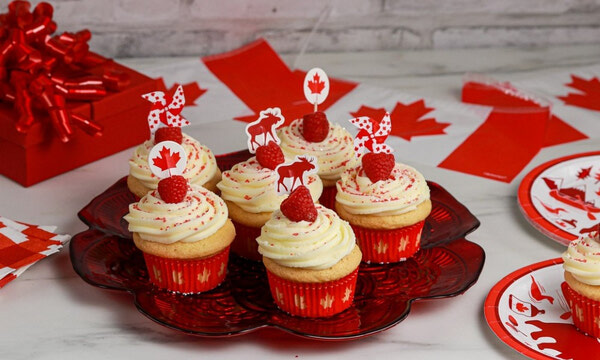 Gluten-Free Canada Day Cupcakes