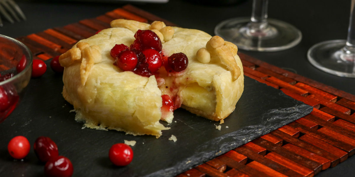 GlutenFree PastryWrapped Brie with Cranberry Sauce