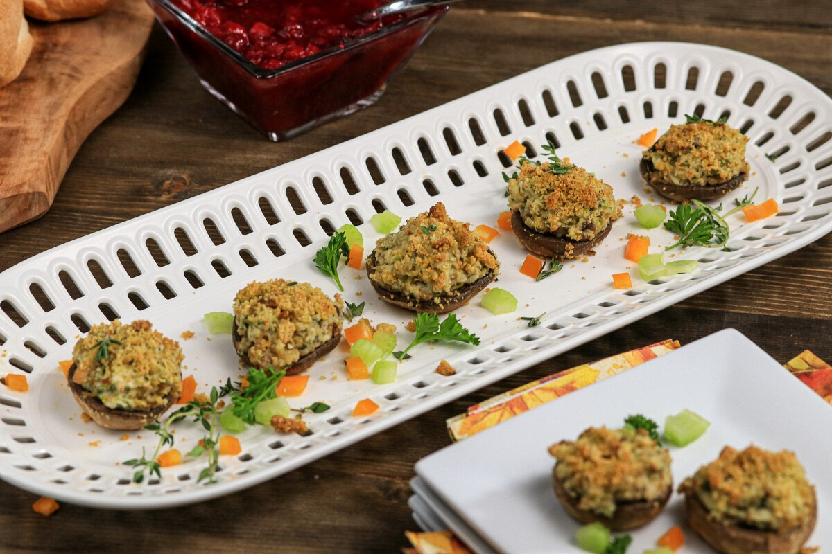 Gluten-Free Stuffed Mushroom Caps \Kinnikinnick Foods