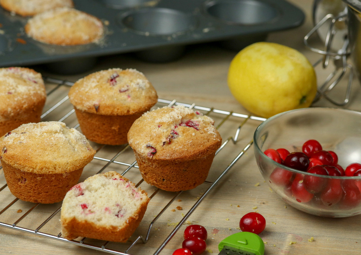 Lemon Cranberry Streusel Muffins